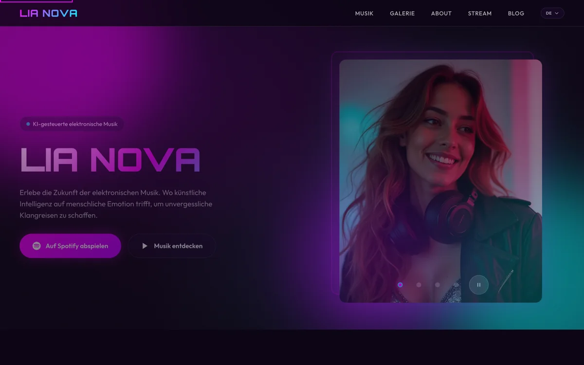 Screenshot von Lia Nova Official