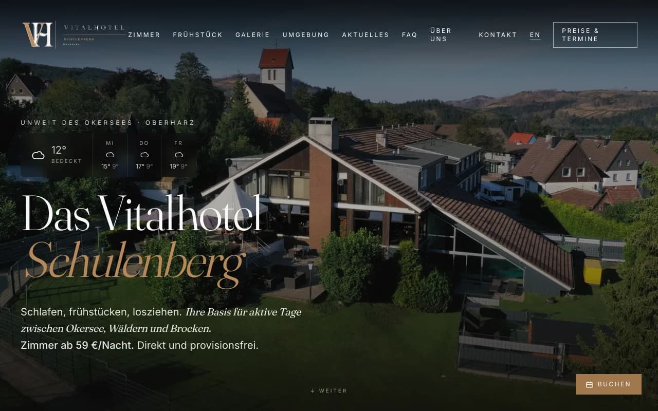 Screenshot von Das Vitalhotel Schulenberg